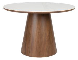 Tavolo da pranzo rotondo con piano in pietra ø 115 cm Almira – White Label