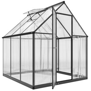 Outsunny Serra da giardino in alluminio e policarbonato, serra con finestra regolabile porta a battente resistente alle intemperie trasparente | Aosom Italy