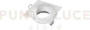Incasso reikon quadrato bianco in alluminio ip65 8,5x5,5cm attacco 