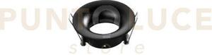 Incasso reikon tondo nero in alluminio ip65 d85mm attacco gu10 lamp