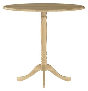 HOMCOM Tavolo da pranzo rotondo per 4 persone Ø 80 cm, tavolo da cucina, base in acciaio, stile moderno, legno naturale | Aosom Italy