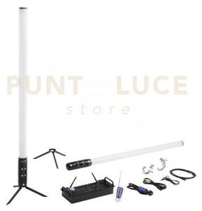 Kit 8 pezzi tubi led show ricaricabile rgbw+uv wi-fi ip65 8 luci da