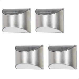 Aktive 61581 Set di 4 applique solari a led 5-10 lumen Argento Argento Taglia unica