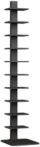 HOMCOM Libreria Moderna Alta a 11 Ripiani Salvaspazio in Stile Industriale, 34.5x41.5x163.5 cm, Nero | Aosom Italy