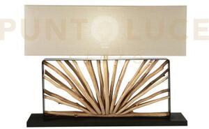 Lampada da tavolo in legno ethereal 80x20x44cm 1 luce attacco e27 b