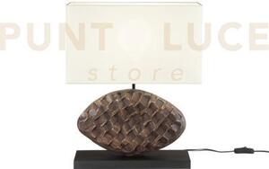 Lampada da tavolo in legno acacia 35x48h cm 1 luce attacco e27