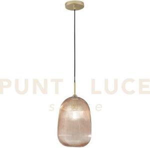 Lampadario a sospensione duke ambra in vetro 1 luce attacco e27 d21