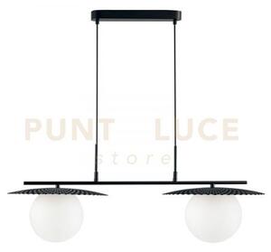 Lampadario a sospensione chaplin nera 2 luci attacco e27 97x146,2cm