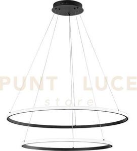 Lampadario a sospensione led axis nera 70w 6850lm cct 3000 4000 650