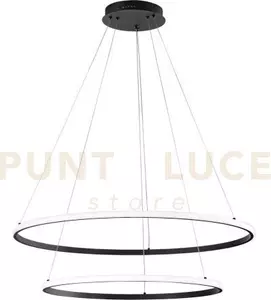 Lampadario a sospensione led axis nera 70w 6850lm cct 3000 4000 650