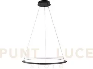 Lampadario a sospensione led axis nera 29w 3650lm cct 3000 4000 650