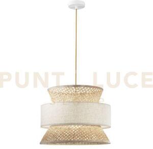 Lampadario a sospensione gazebo beige rattan naturale beige 1 luce 