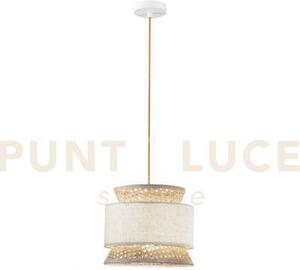 Lampadario a sospensione gazebo beige rattan naturale beige 1 luce 