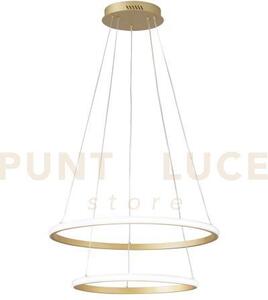 Lampadario a sospensione led axis oro 31w 3360lm cct 3000 4000 6500