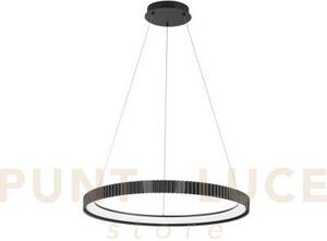 Lampadario a sospensione led nike nera in metallo 58w 8470lm cct 27