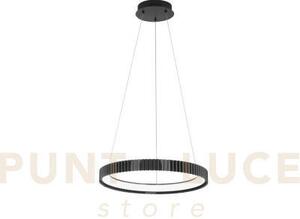 Lampadario a sospensione led nike nera in metallo 40w 5840lm cct 27