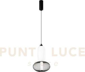 Lampadario a sospensione led inkas nera in vetro 18w 1860lm cct 300