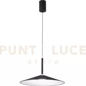 Lampadario a sospensione led khan nera 16w 2405l cct 2700 e 3200k 4