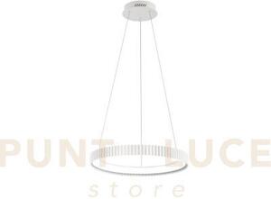 Lampadario a sospensione led nike bianca in metallo 40w 5840lm cct 