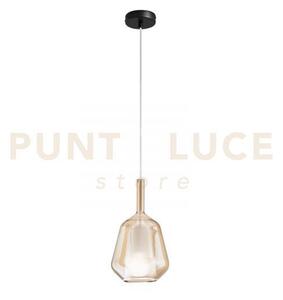 Lampadario a sospensione pirex ambra in vetro 1 luce attacco e27 25