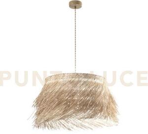 Lampadario a sospensione samoa in rattan 1 luce attacco e27 ip20 60