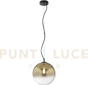 Lampadario a sospensione marte oro in vetro 1 luce attacco e27 25x1