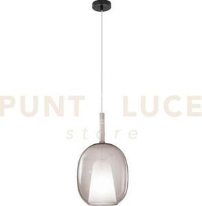 Lampadario a sospensione pirex marrone in vetro 1 luce attacco e27 