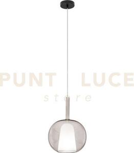 Lampadario a sospensione pirex marrone in vetro 1 luce attacco e27 
