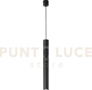 Lampadario a sospensione lord nera in acciaio e alluminio 1 luce at