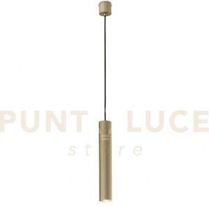 Lampadario a sospensione lord oro in acciaio e alluminio 1 luce att