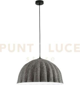 Lampadario a sospensione midi in feltro grigio e bianco cavo 2m par