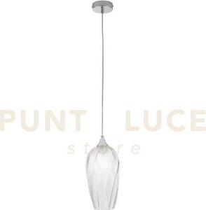 Lampadario a sospensione majesty trasparente in vetro 1 luce attacc