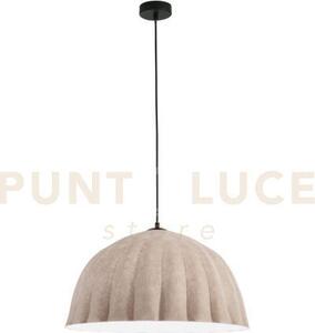 Lampadario a sospensione midi in feltro kaki e bianco cavo 2m paral