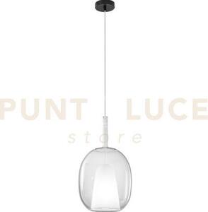 Lampadario a sospensione pirex trasparentr in vetro 1 luce attacco 