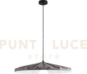 Lampadario a sospensione wimbledon in feltro grigio paralume 69cm 1