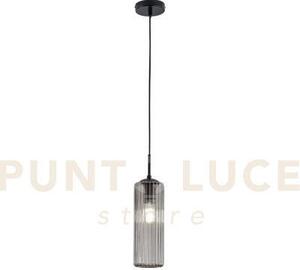 Lampadario a sospensione venice grigia in vetro 1 luce attacco e27 