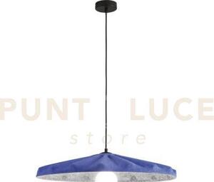 Lampadario a sospensione wimbledon in feltro blu paralume 69cm 1 l