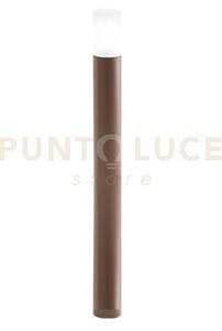 Lampo paletto in alluminio corten opaco 1 luce attacco e27 ip54 h