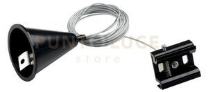 Led-track-s-1,5 nero kit sospensione nera per binario 150x4cm
