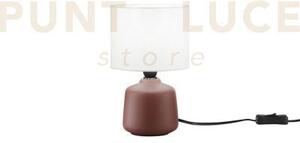 Lume burano in ceramica rosso 1 luce attacco e14 misura totale d14x