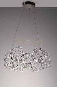 Lucciola 10gblk sospensione tonda con triangolo in metallo, croma