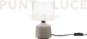 Lume burano in ceramica beige 1 luce attacco e14 misura totale d14x