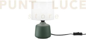 Lume burano in ceramica verde 1 luce attacco e14 misura totale d14x
