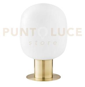 Lume fellini oro 1 luce attacco e27 30x30x47cm in vetro