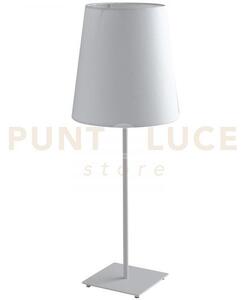 Lume elvis bianco 1 luce attacco e27 24x63,5cm in metallo e paralum
