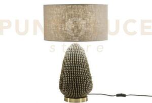 Lume posidonia 22x22x48cm in erba marina e tessuto 1 luce attacco e27