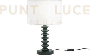 Lume sultan verde in metallo e paralume in velluto 1 luce attacco e