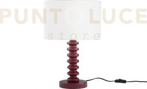 Lume sultan rosso in metallo e paralume in velluto 1 luce attacco e