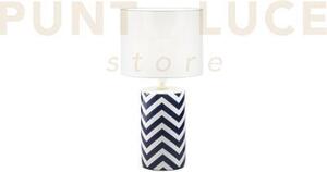 Lume zeno bianco e blu in ceramica 1 luce attacco e14 struttura dia