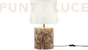 Lume xylo in legno naturale 1 luce attacco e27 20x20x32,5cm con par